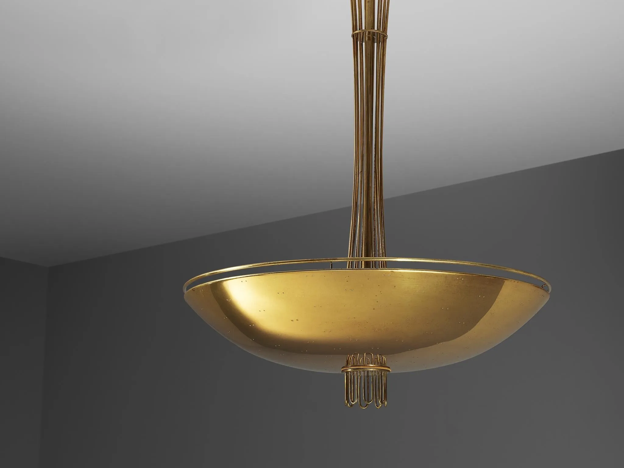 Paavo Tynell for Idman Chandelier in Brass