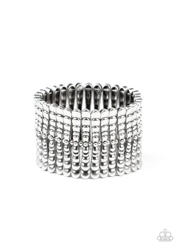 Paparazzi Bracelet ~ Level The Field - Silver