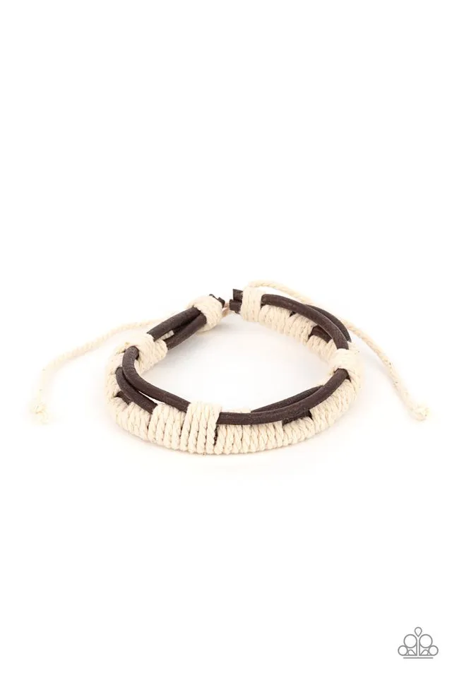 Paparazzi Bracelet ~ Nautical Distance - Brown