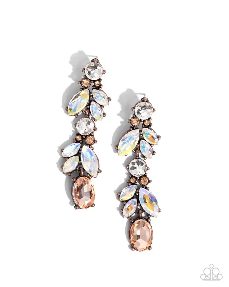 Paparazzi Earring ~ Dancing Debut - Copper