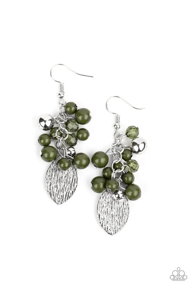 Paparazzi Earring ~ Fruity Finesse - Green