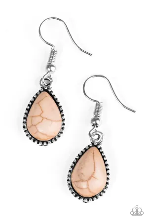 Paparazzi Earring ~ Sandstone Symphony - Brown