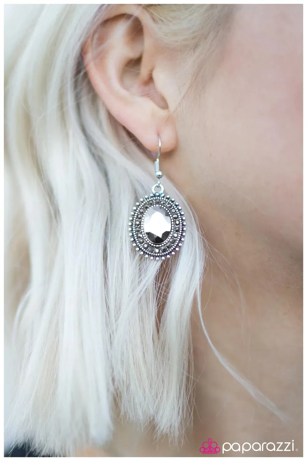 Paparazzi Earring ~ XOXO - Silver