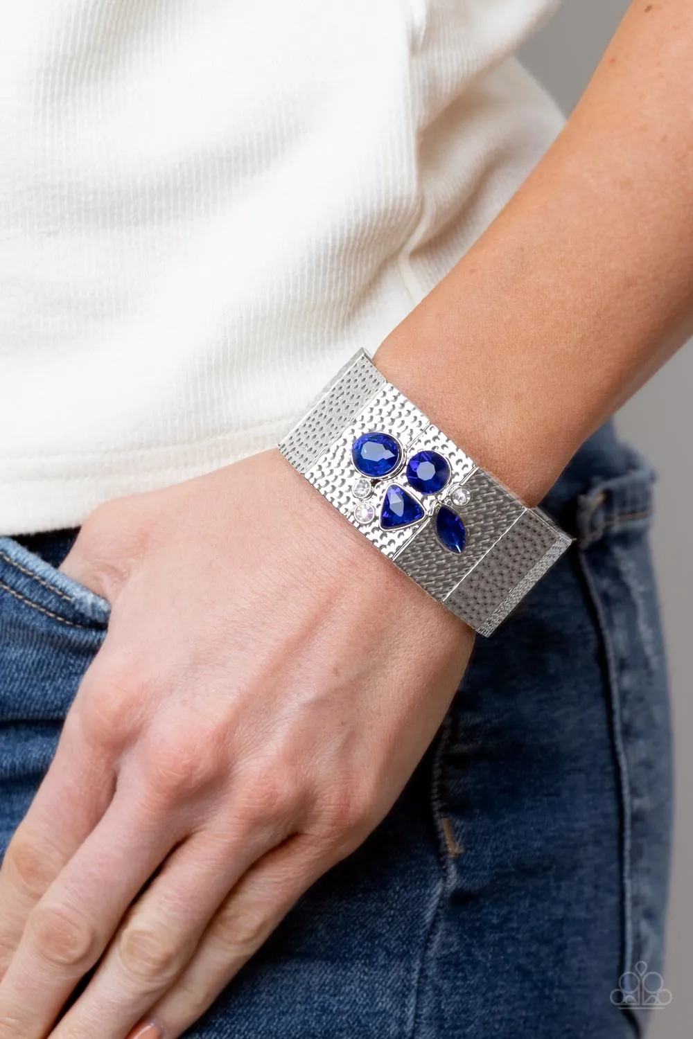 Paparazzi Flickering Fortune - Blue Bracelet