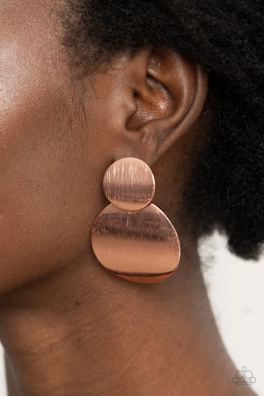 Paparazzi Here Today, GONG Tomorrow - Copper Post Earrings