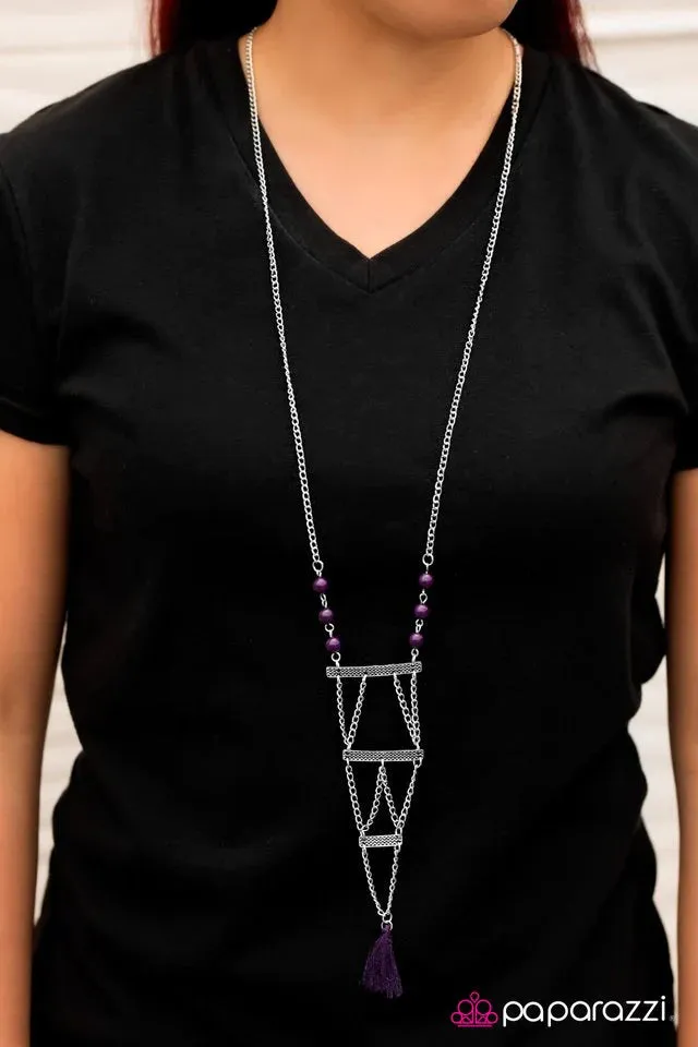 Paparazzi Necklace ~ Climb Every Mountain - Purple