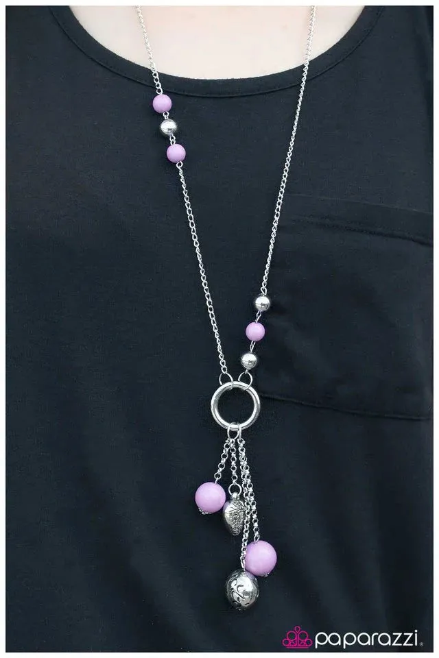 Paparazzi Necklace ~ Part Of The Movement - Purple