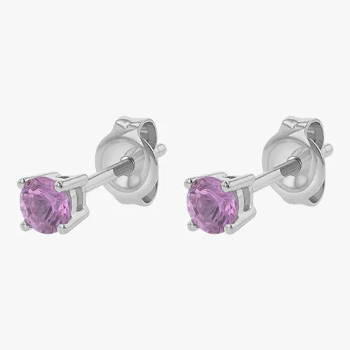 Pink Sapphire Studs