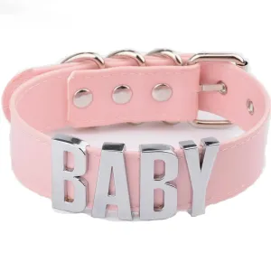 Pink Silver Baby Choker