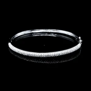 PREORDER | Round Paved Diamond Bangle 18kt