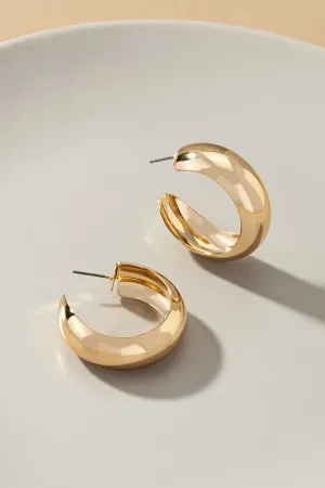 Puffy Metal Hoop Earrings