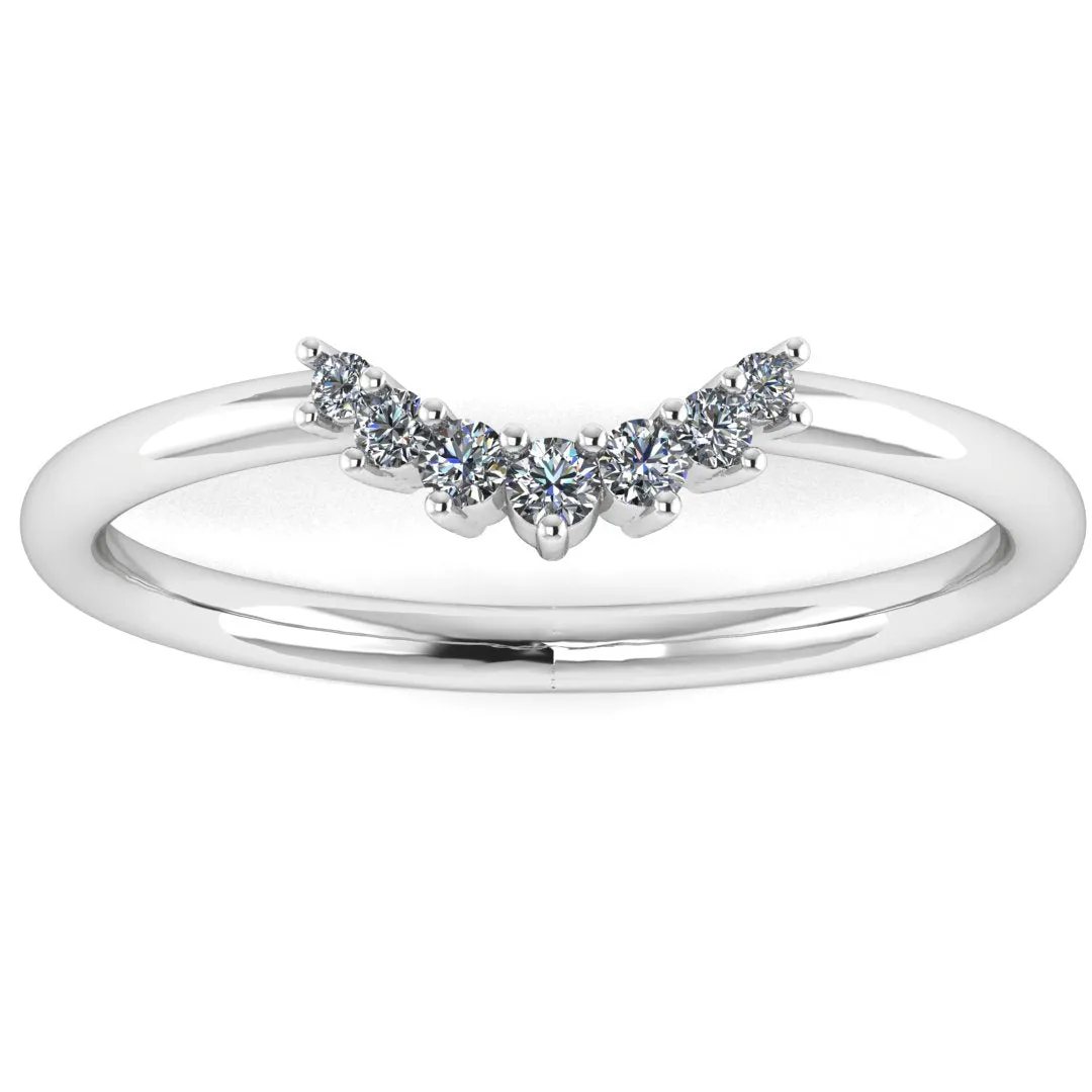 "Hollis" Subtle U Shaped 0.20ct Diamond Eternity Ring ET31