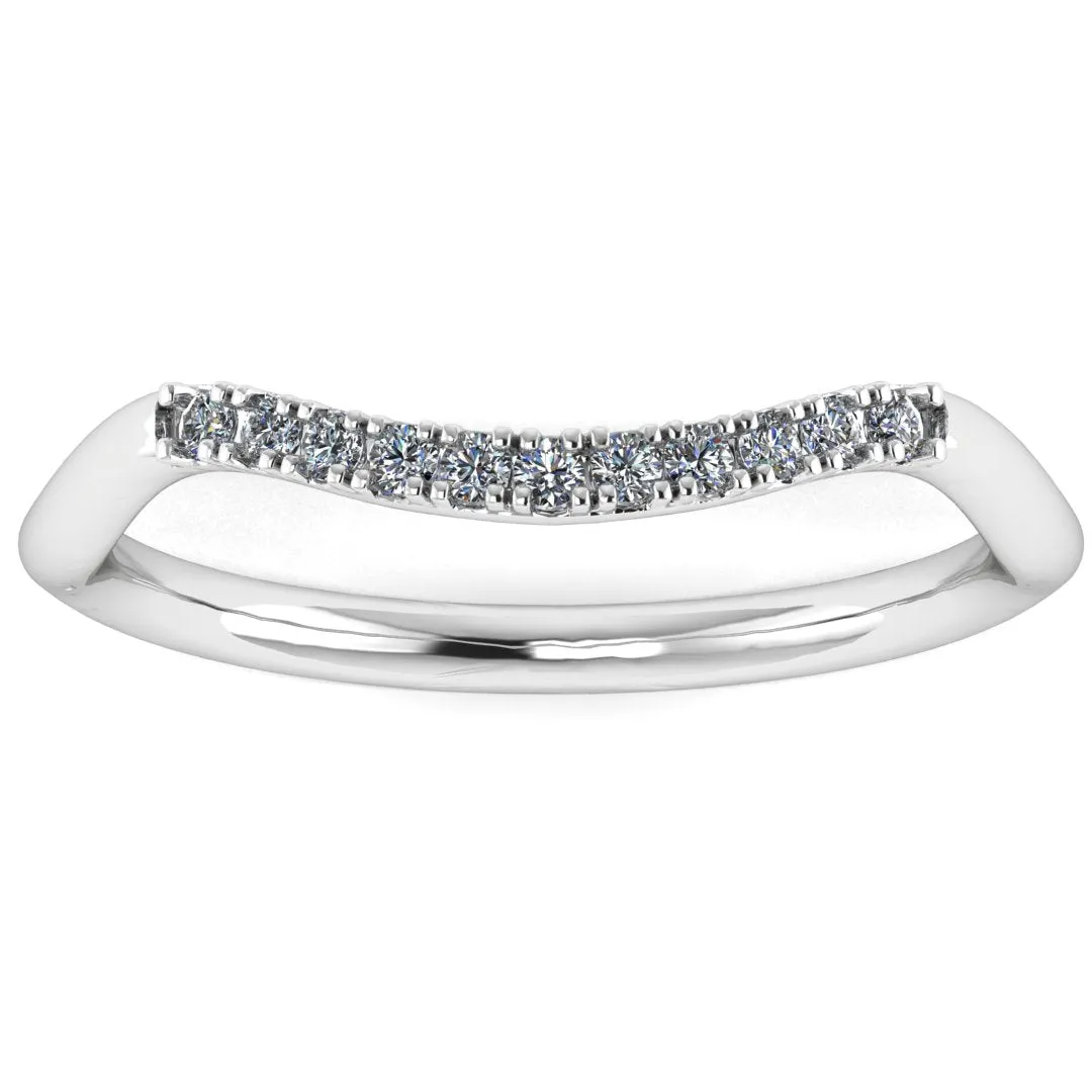 "Olivia" Micro Set Subtle Wave Shaped 0.20ct Diamond Eternity Ring ET52