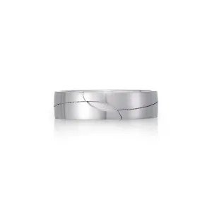 "Subtle Wave" Wedding Band