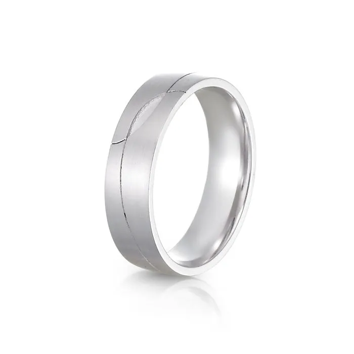 "Subtle Wave" Wedding Band