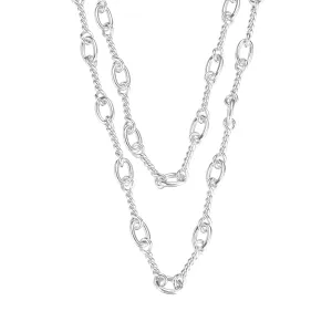 She's Spicy Chain Link Necklace in Silver