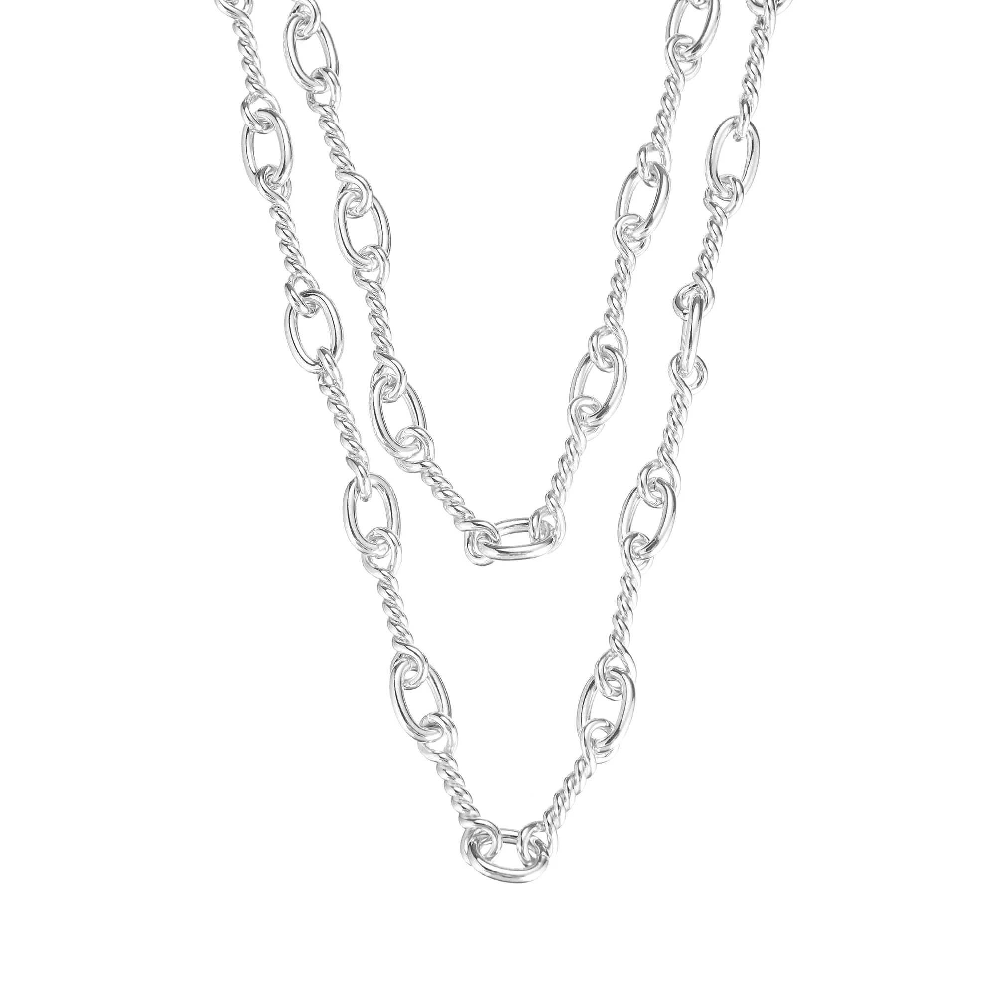 She's Spicy Chain Link Necklace in Silver