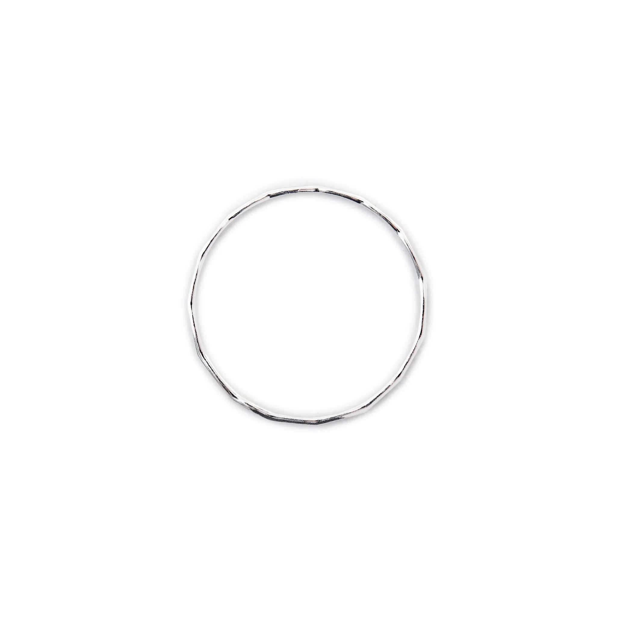 Silver Hammered Stacking Ring