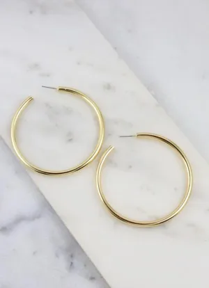 Sisto Shiny Gold Hoop Earrings