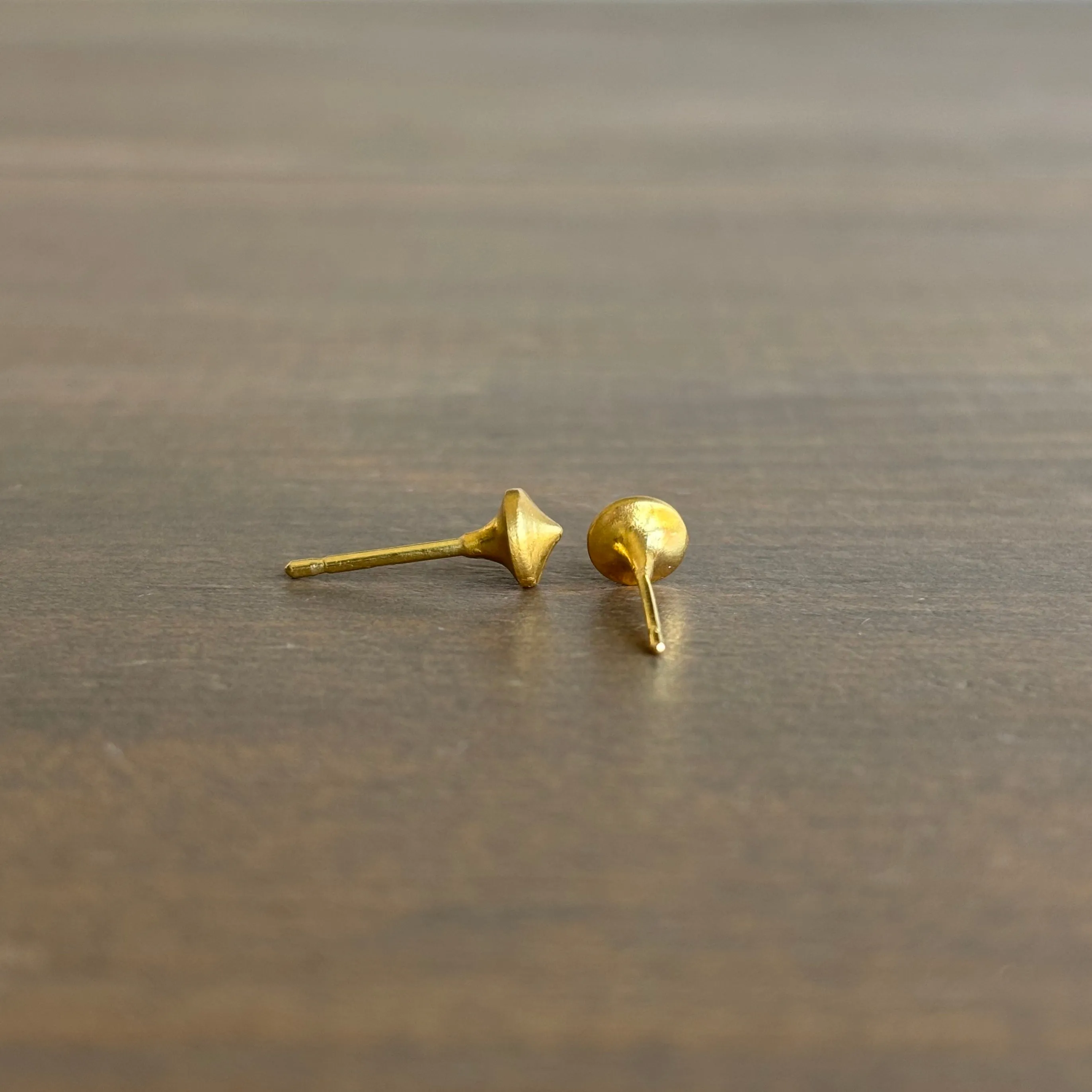 Small Gold Pod Stud Earrings