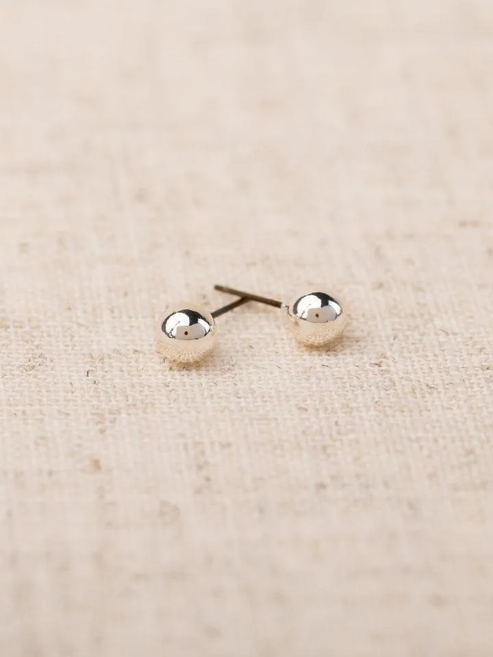 Small Shiny Silver Earring