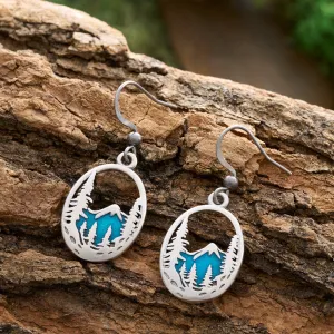 Snowy Forest Mountain Earrings