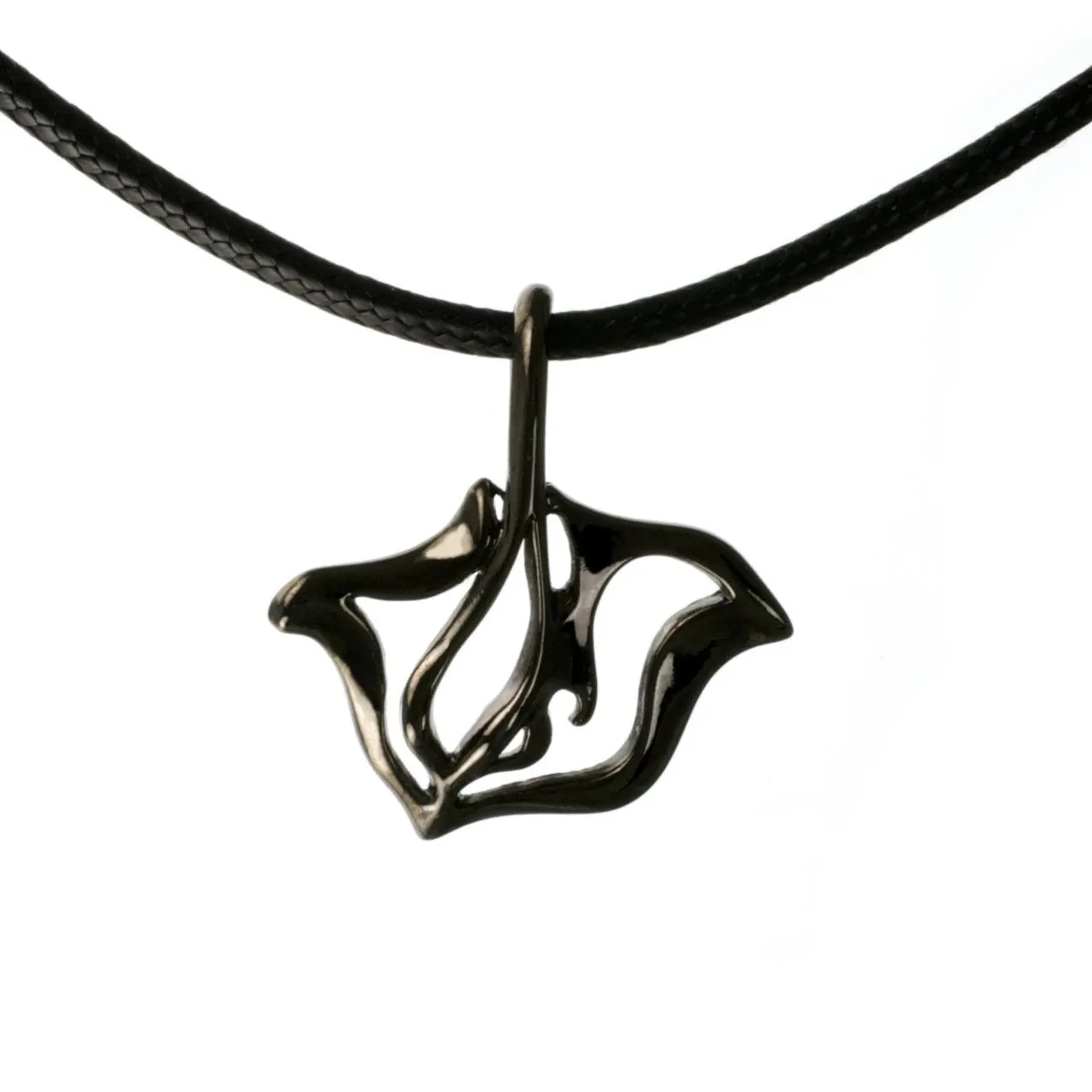 Stingray Necklace for Men and Women Hematite - Manta Ray Gift for Women and Men, Stingray Necklace Jet Black, Gifts for Divers, Hematite Jewelry