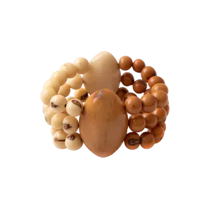 Tagua Women's Saona Khaki Ivory Bracelet