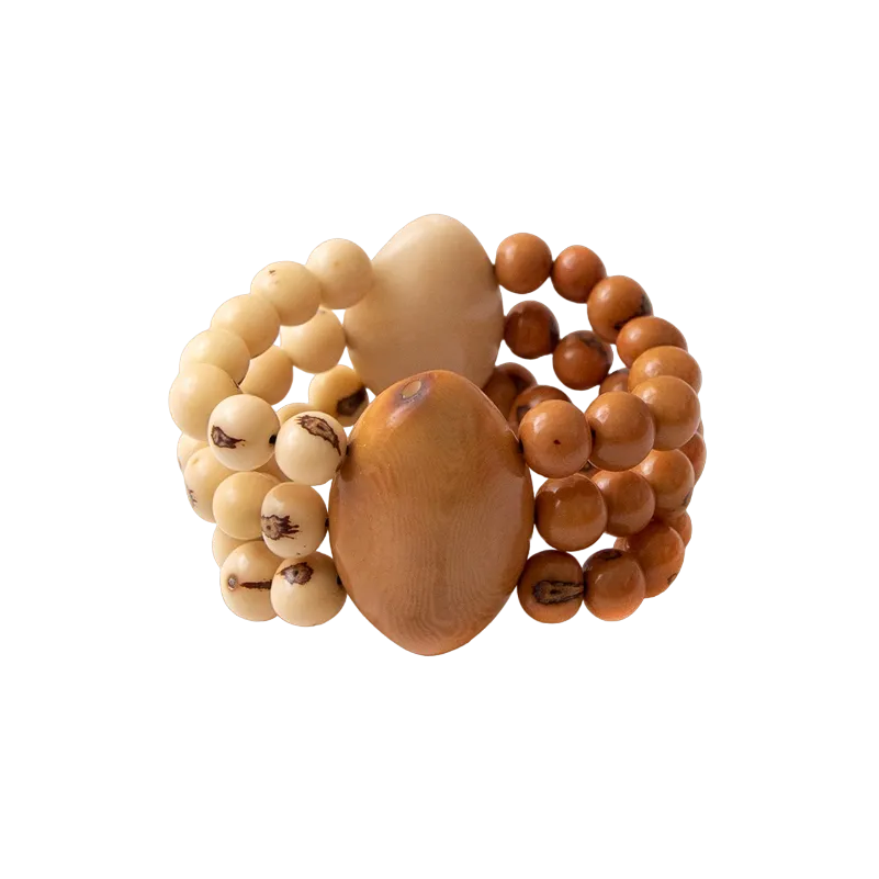 Tagua Women's Saona Khaki Ivory Bracelet