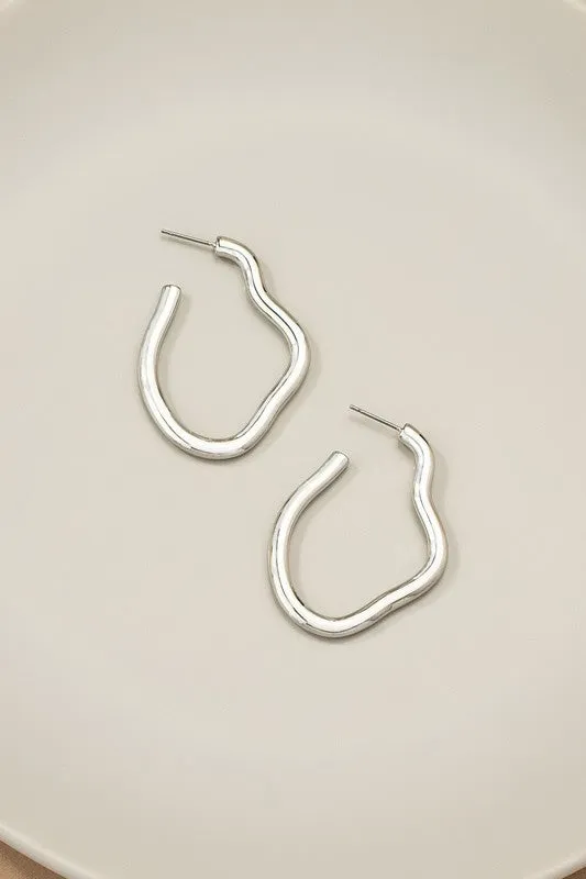 TEEK - Irregular Shape Hoop Earrings