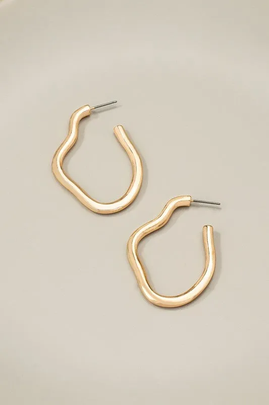 TEEK - Irregular Shape Hoop Earrings