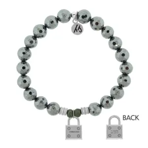 Terahertz Stone Bracelet with Unbreakable Sterling Silver Charm