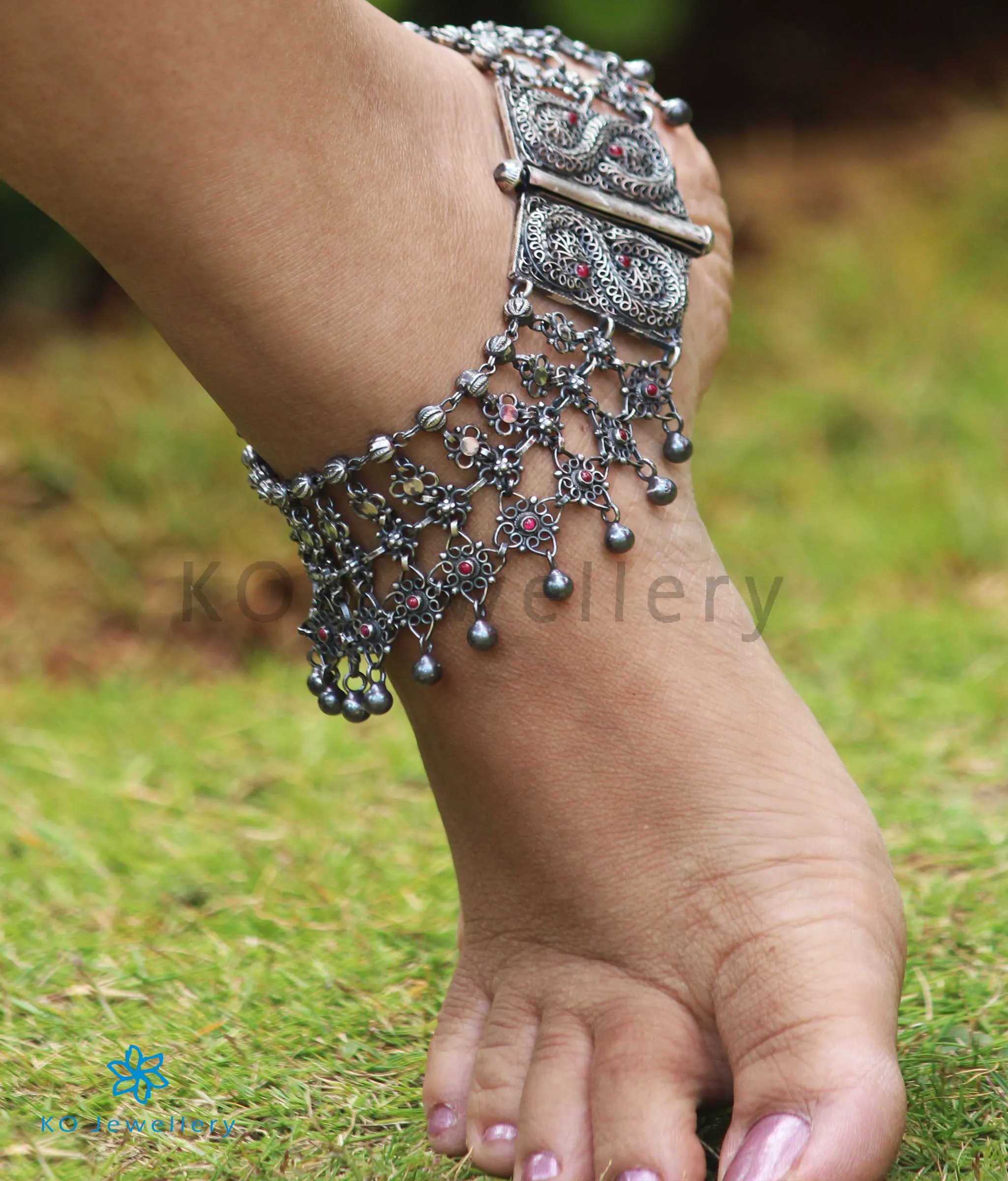 The Avanti Silver Bridal Anklets