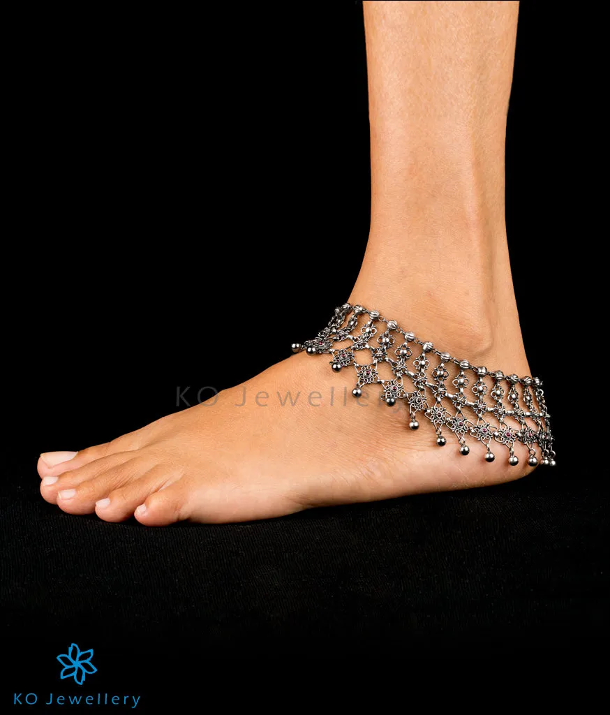 The Avanti Silver Bridal Anklets