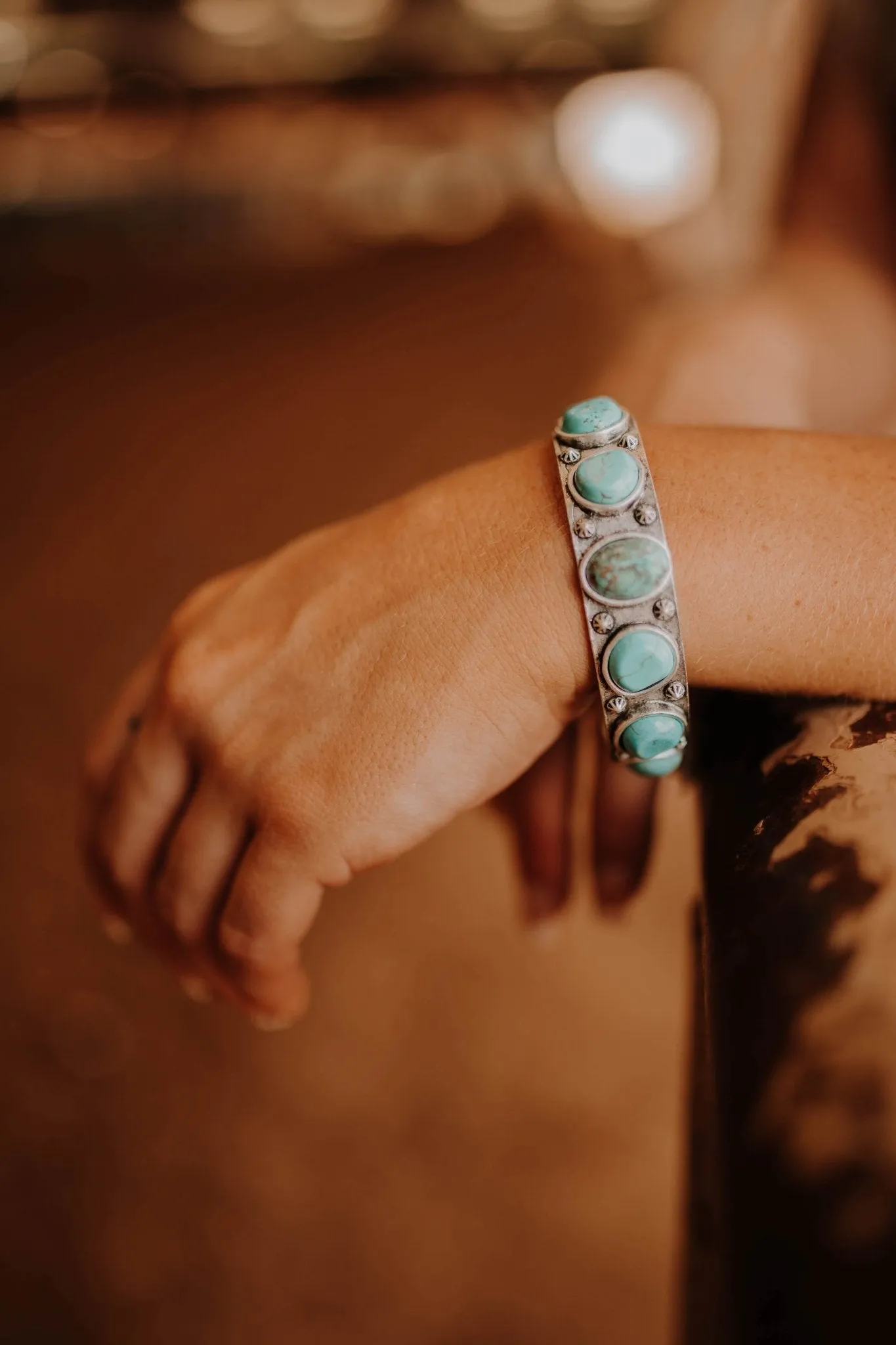 Turquoise Stone Cuff