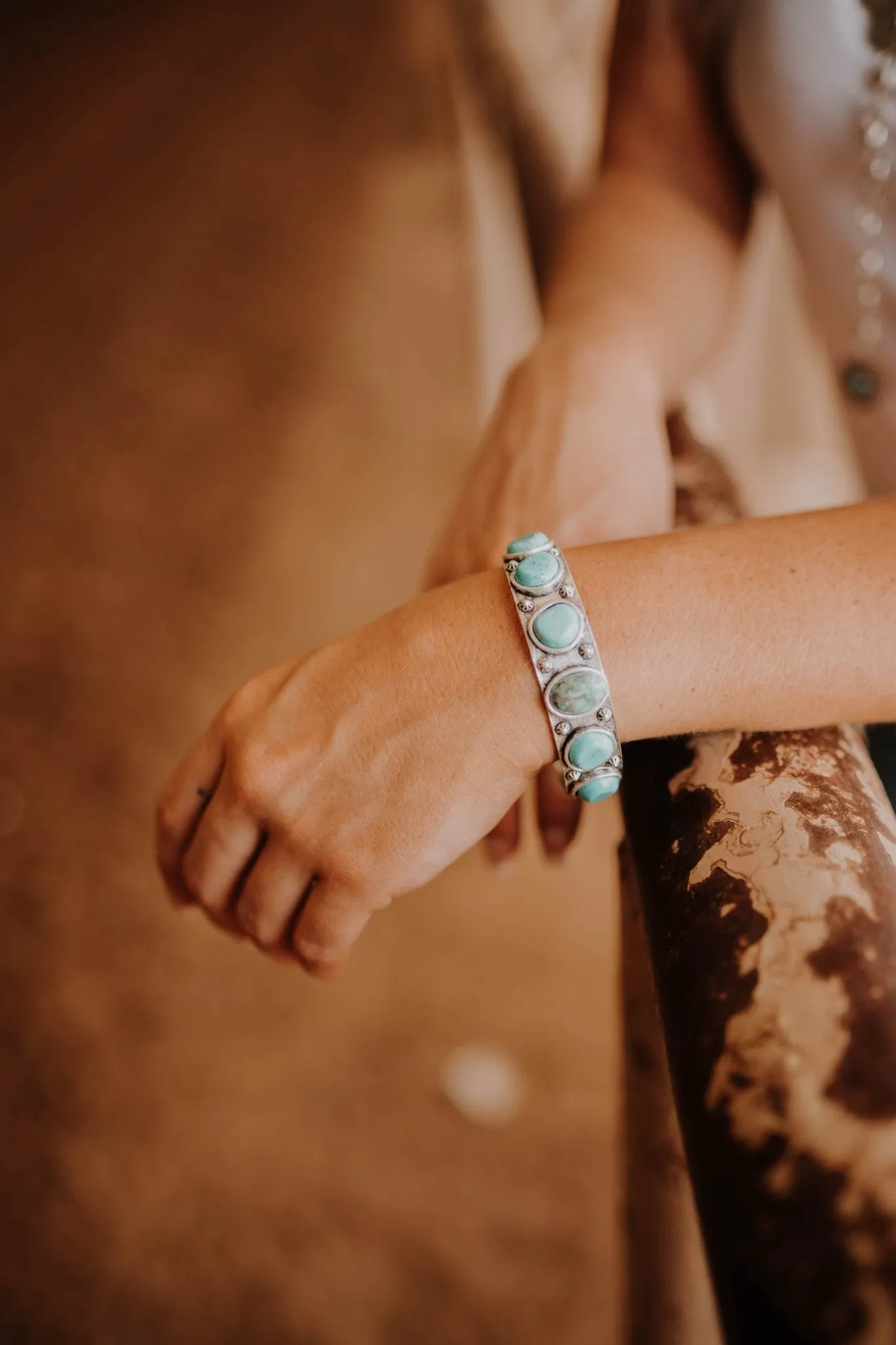 Turquoise Stone Cuff