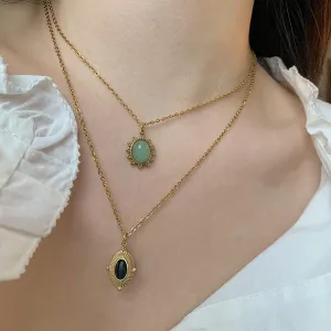 Vintage Water Drop Pendant Necklace