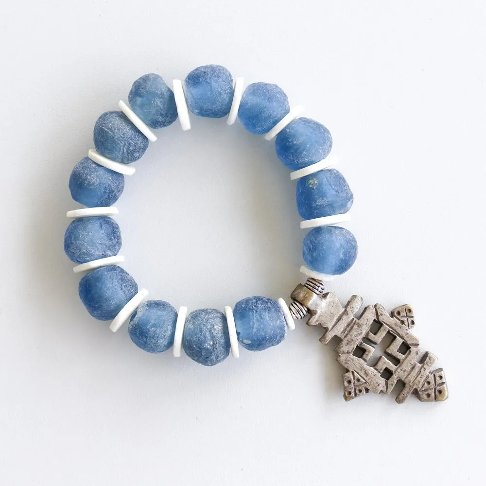 West African Trade Bead Bracelet