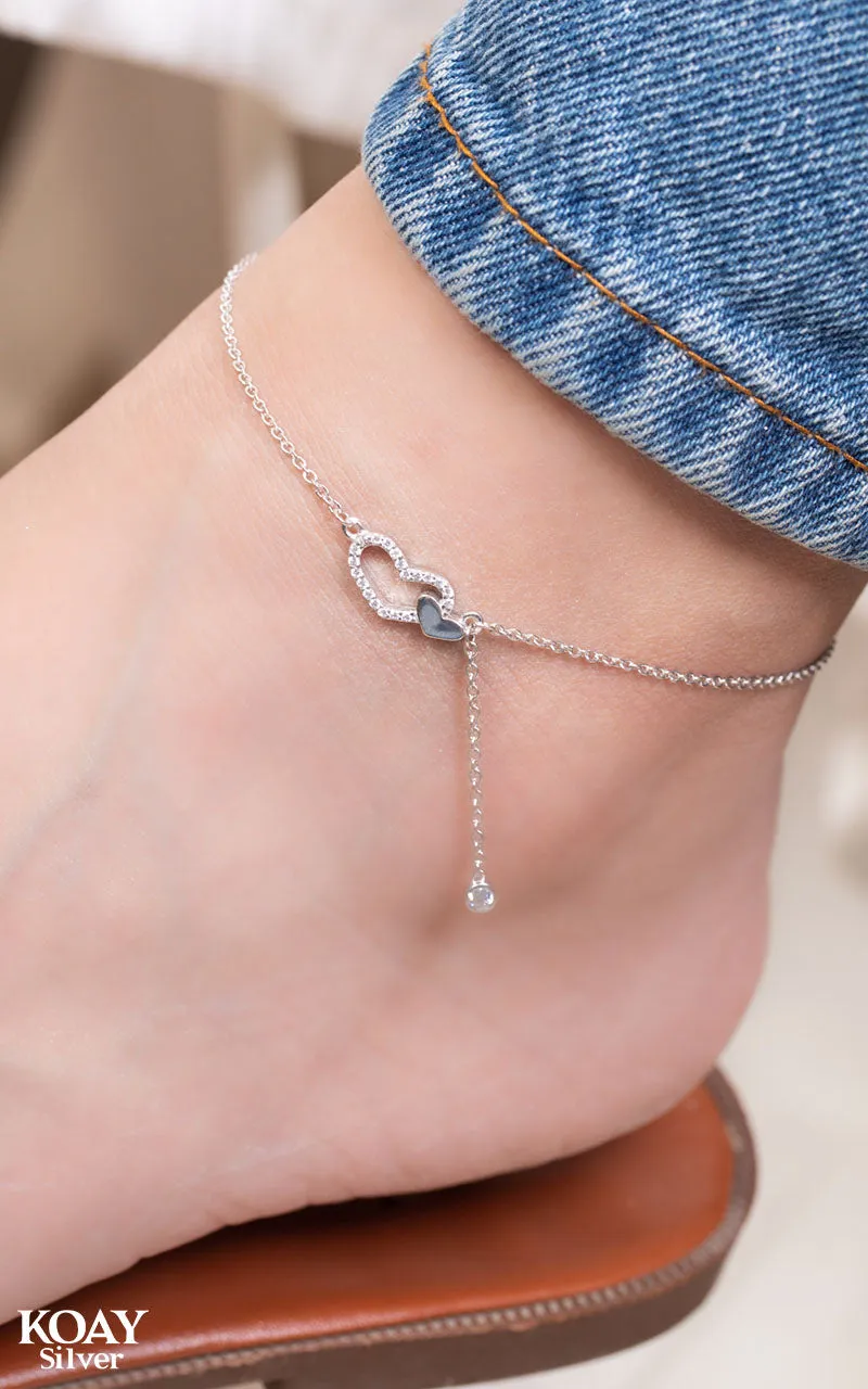 Zircon Heart Anklet (01)